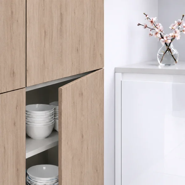 Porte de cuisine effet chêne ton moyen Syncron sur mesure : décor ANNIVERSARY OAK 02 REG.