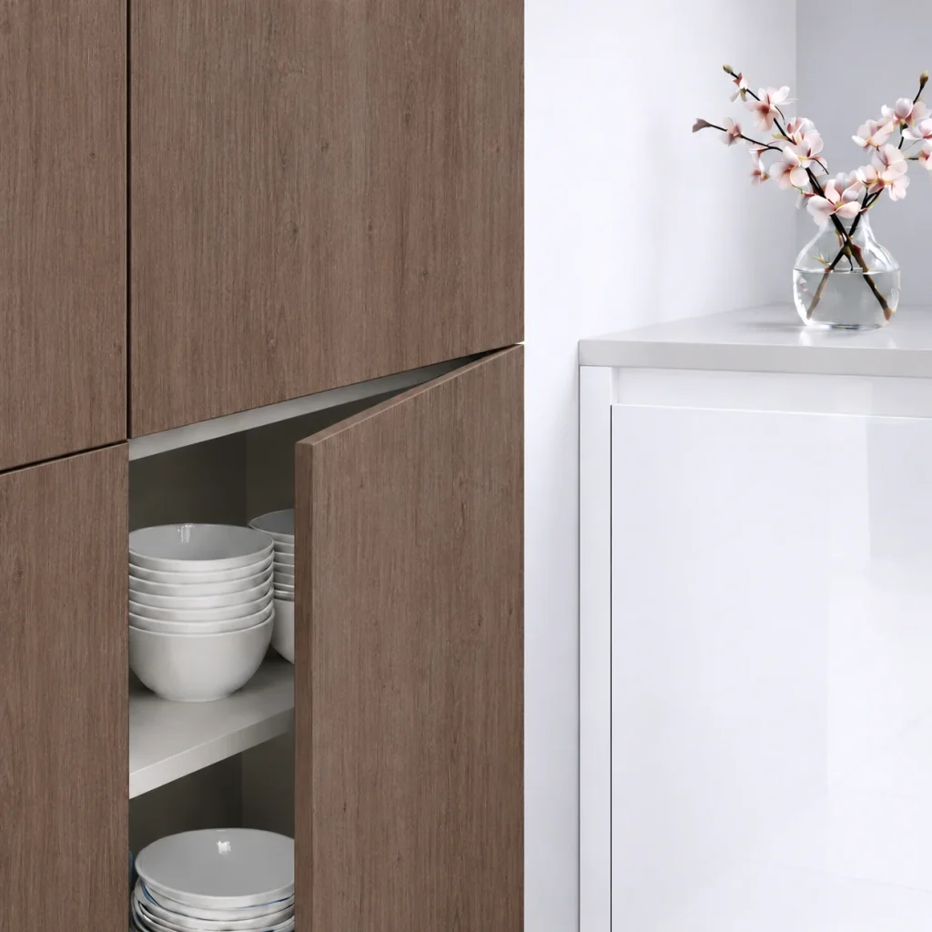 Porte de cuisine effet chêne brun foncé Syncron sur mesure : décor ANNIVERSARY OAK 03 REG.