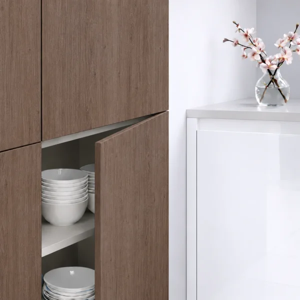 Porte de cuisine effet chêne brun foncé Syncron sur mesure : décor ANNIVERSARY OAK 03 REG.