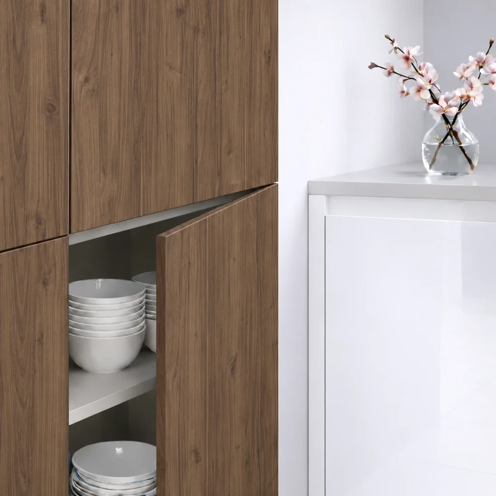 Porte de cuisine décor bois Nocce 03 brun sur mesure : décor NOCCE 03 HO.