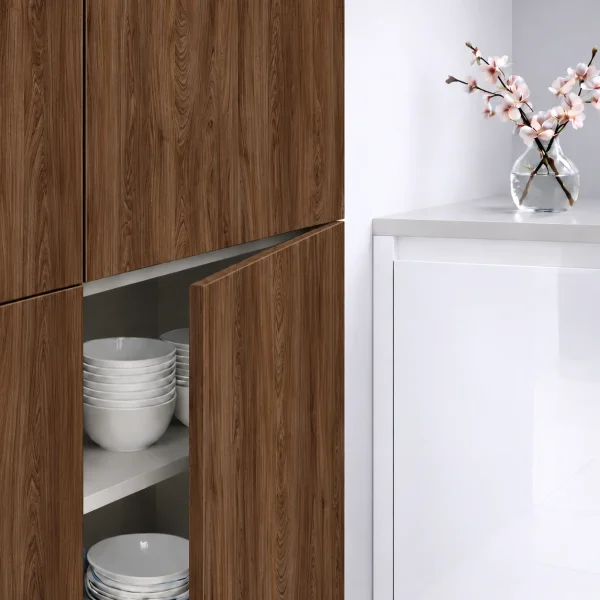 Porte de cuisine effet noyer brun Rosales 03 sur mesure : décor NOGAL ROSALES 03 REG.