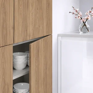 Porte de cuisine effet noyer clair Rosales 04 sur mesure : décor NOGAL ROSALES 04 REG.